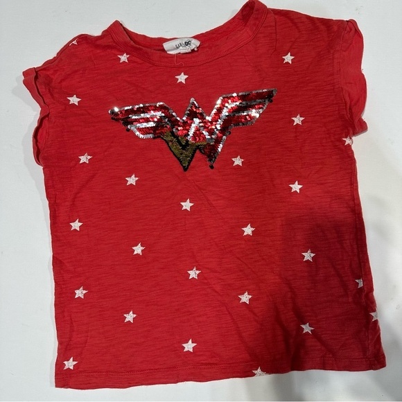 GapKids, DC comic wonder woman T-shirt with sequins L - Picture 1 of 4